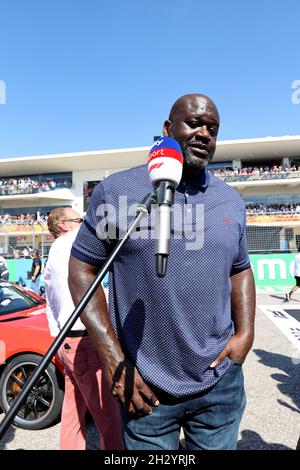 Austin, Texas, États-Unis.24/10/2021, Shaquille O'Neal (USA) ancien joueur de basket-ball sur la grille.Grand Prix des États-Unis, dimanche 24 octobre 2021.Circuit of the Americas, Austin, Texas, États-Unis. Banque D'Images