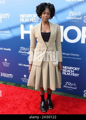 Newport Beach, États-Unis.24 octobre 2021.NEWPORT BEACH, ORANGE COUNTY, CALIFORNIE, États-Unis - 24 OCTOBRE : l'actrice Moses Ingram arrive au 22e Festival annuel du film de Newport Beach - Festival des honneurs et des 10 acteurs de Variety à regarder, qui s'est tenu au Balboa Bay Club and Resort le 24 octobre 2021 à Newport Beach, Orange County, Californie, États-Unis.(Photo de Xavier Collin/image Press Agency/Sipa USA) crédit: SIPA USA/Alay Live News Banque D'Images