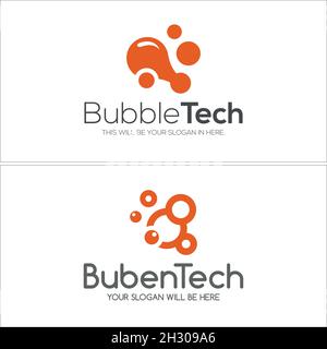 Technologie moderne de connexion de point Molecule logo Illustration de Vecteur