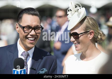 GOK WAN et Zara Phillips assistent à la glorieuse Goodwood Banque D'Images