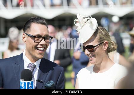 GOK WAN et Zara Phillips assistent à la glorieuse Goodwood Banque D'Images