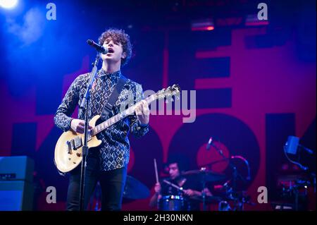 Spectacle spécial Kooks sur scène le 3 jour du festival 2014, Robin Hill Country Park - Isle of Wight Banque D'Images