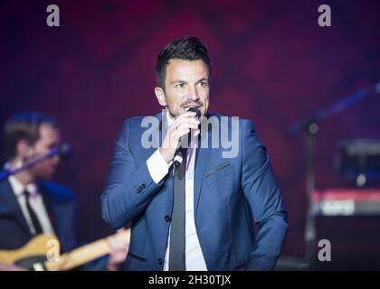 Peter Andre se produit en direct au Hampton court Palace Festival 2015 au Hampton court Palace de Londres. Banque D'Images