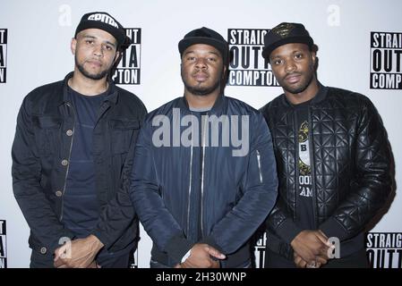 Vous arriverez à la projection spéciale de Straight Outta Compton au Picture House Central - Londres Banque D'Images