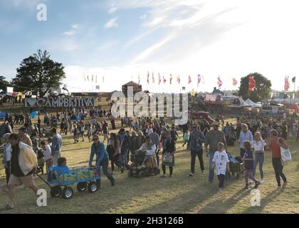 Vue générale du site du Camp Beral au Camp Besitval 2016, Château de Lulworth à Wareham Banque D'Images