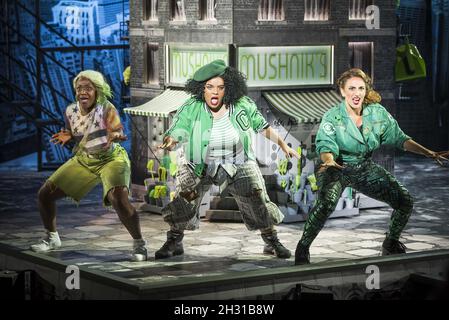 Découvrez Omooba, Christina Modestou et Renee Lamb lors du petit magasin de photos d'horreurs au Regent's Park Open Air Theatre, Londres.Date de la photo: Lundi 6 août 2018.Le crédit photo doit être lu : © David Jensen/EMPICS Entertainment Banque D'Images