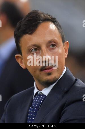 Marseille, France, 24 octobre 2021.Le président de l'Olympique de Marseille, Pablo Longoria, participe au match de football de la Ligue 1 entre l'Olympique Marseille (OM) et le Paris Saint-Germain (PSG) au Stade Vélodrome de Marseille, dans le sud de la France, le 24 octobre 2021..Photo de Christian Liewig/ABACAPRESS.COM Banque D'Images