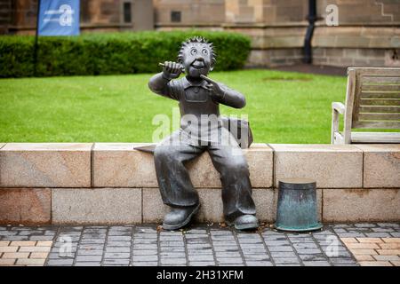 Dundee, Écosse, oor Wullie sculpture de Malcolm Robertson Albert Square Banque D'Images