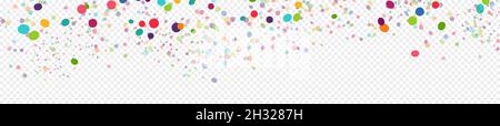 arrière-plan transparent avec différents confettis de couleur pour la fête avec transparence dans le fichier vectoriel Illustration de Vecteur