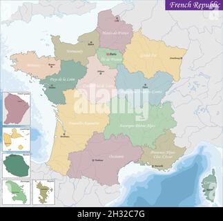 La France est un pays avec un territoire en Europe occidentale Illustration de Vecteur