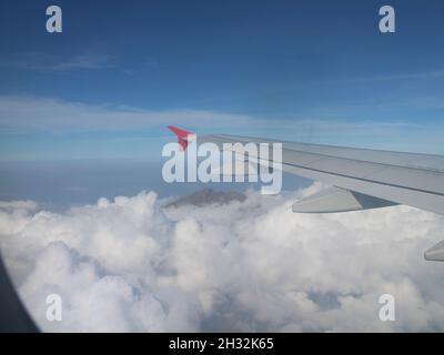 Vue aérienne du Mont Merapi, Yogyakarta, Indonésie Banque D'Images