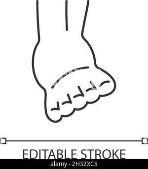 Icône linéaire de l'entorse de joint Illustration de Vecteur