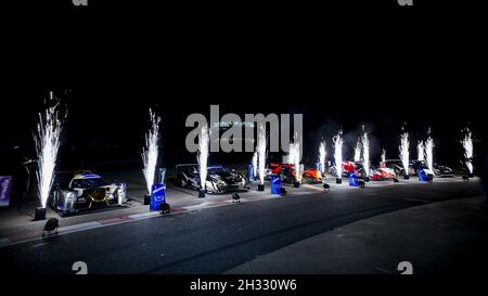 Ambiance lors de la cérémonie de remise des prix de la série européenne le Mans 2021, le 24 octobre 2021 sur le circuit international de l'Algarve, à Portimao, Portugal - photo: Paulo Maria/DPPI/LiveMedia Banque D'Images