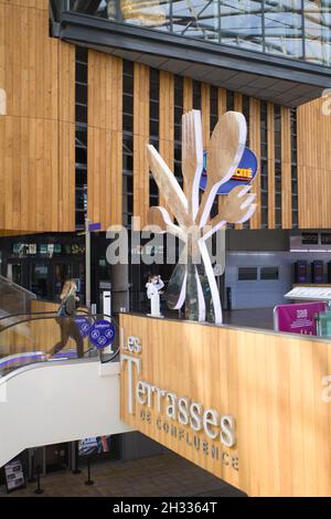 France, Lyon, les terrasses de Confluence, centre commercial, Banque D'Images