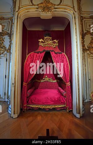 kleines Schlachzimmer der unteren Fürstenwohnung, Sterbezimmer Friedrich II, Neues Palais, Parc Sanssouci, Potsdam,Brandebourg, Allemagne Banque D'Images