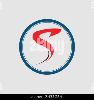 Modèle de logo Creative Letter S avec icône vectorielle Illustration de Vecteur