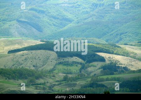 Paysage sur Divcibare, montagne Maljen, Serbie Banque D'Images