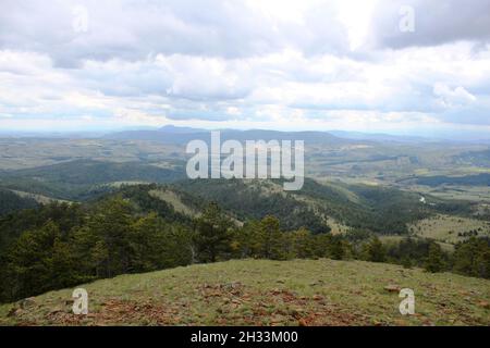 Paysage sur Divcibare, montagne Maljen, Serbie Banque D'Images