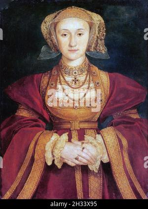 ANNE DE CLEVES (1515-1557) quatrième femme d'Henri VIII peinte par Hans Holbein le plus jeune en 1539 Banque D'Images