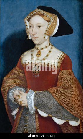 JANE SEYMOUR (c 1508-1537) troisième épouse d'Henry VIII peinte par Hans Holbein le plus jeune.Original tenu au Musée Kunsthorisches de Vienne. Banque D'Images