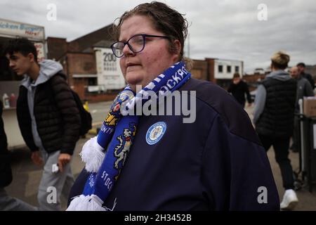 Notts County contre Stockport County 23/10/21. Banque D'Images