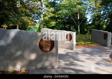 Monument du paysage des nations situé à Queenston Heights Ontario Canada.Un mémorial pour les combattants autochtones du côté canadien pendant la guerre de 1812 Banque D'Images