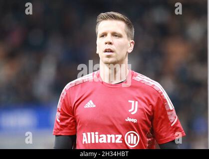 MILAN ITALIE- octobre 24 Stadio G Meazza Wojciech Szczesny pendant la série d'entraînement Un match entre FC Inter et FC Juventus au Stadio G. Meazza le 24 octobre 2021 à Milan, Italie. Banque D'Images