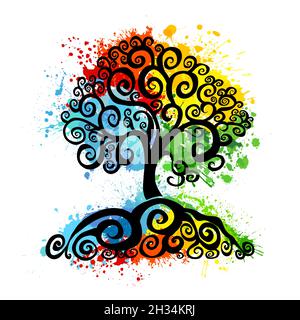 Saisons abstraites de l'année.Illustration vectorielle Illustration de Vecteur