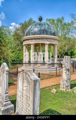 La section du cimetière du jardin de l’Hermitage d’Andrew Jackson à Nashville, Tennessee. Banque D'Images