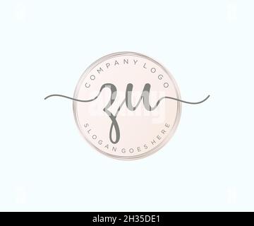 LOGO ZU féminin.Utilisable pour les logos nature, salon, Spa, cosmétique et Beauté.Elément de modèle de logo Flat Vector. Illustration de Vecteur