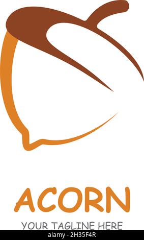 Modèle vecteur illustration logo Acorn Illustration de Vecteur