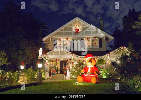 Noël américain et fête de fin d'année, Los Angeles CA Banque D'Images