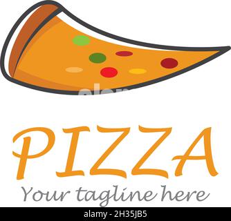 Modèle de vecteur d'illustration du logo pizza Illustration de Vecteur