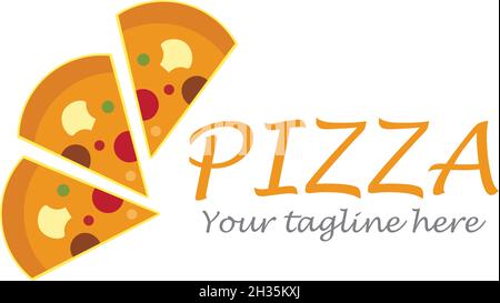 Modèle de vecteur d'illustration du logo pizza Illustration de Vecteur