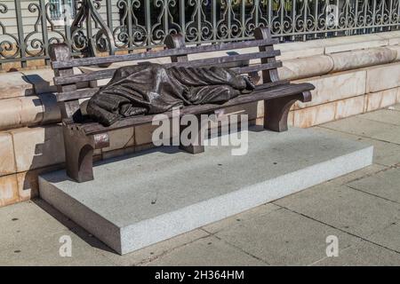 MADRID, ESPAGNE - 25 OCTOBRE 2017 : statue de Jésus endormi à Madrid. Banque D'Images