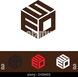 icône de logo de mur de carreaux pour tapis, plancher, industrie de céramique. symbole abstrait carré hexagonal. dessin de modèle de conception de signe minimal illustration vectorielle. Illustration de Vecteur
