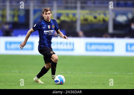 Nicolo Barella du FC Internazionale en action pendant la série Un match entre le FC Internazionale et le Juventus FC. Banque D'Images