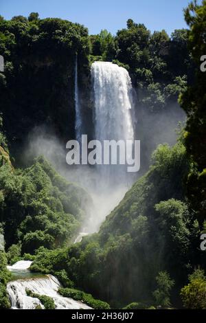 Cascate delle Marmore cascades, Marmore, Nera River, Terni, Ombrie,Italie, Europe Banque D'Images