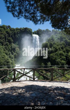 Cascate delle Marmore cascades, Marmore, Nera River, Terni, Ombrie,Italie, Europe Banque D'Images