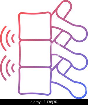 Icône de vecteur linéaire de gradient de spondylarthrite ankylosante Illustration de Vecteur