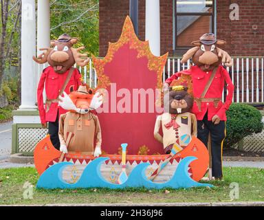 Fracas dans le cadre du festival annuel de Mahone Bay, en Nouvelle-Écosse Banque D'Images