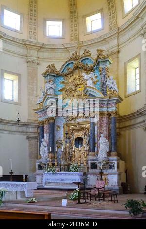 Tempio di Santa Maria della Consolazione temple, Grand autel, Todi, Ombrie, Italie,Europe Banque D'Images