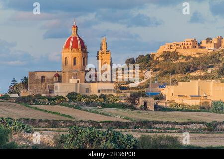 Église de Corpus Christi à Ghasri, île de Gozo, Malte Banque D'Images