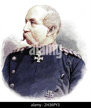 Gustav Adolf Oskar Wilhelm Freiherr von Meerscheidt-Huellessem, 15 octobre 1825 - 26 décembre 1895, était officier prussien, enfin général de l'infanterie, Allemagne / Gustav Adolf Oskar Wilhelm Freiherr von Meerscheidt-Huellessem, 15.Oktober 1825 - 26.Dezember 1895, war ein preussischer Offizier, zuletzt General der Infanterie, Deutschland, Historisch, historique, numérique reproduction améliorée d'un original du 19ème siècle / digitale Reproduktion einer Originalvorlage aus dem 19.Jahrhundert, Koloriert, Kolorierung, koloriert, handkoloriert,Coloration à la main, couleur à la main, couleur Banque D'Images