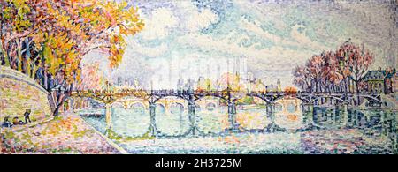 Le Pont des Arts, peinture paysagère de Paul Signac, 1928 Banque D'Images