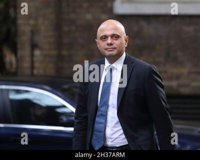 Sajid Javid, secrétaire à la Santé, arrive pour une réunion au n° 10 Downing Street, Londres, Royaume-Uni Banque D'Images
