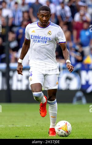 BARCELONE - octobre 3 : David Alaba en action pendant le match de la Liga entre le RCD Espanyol et le Real Madrid CF au stade RCDE le 3 octobre 2021 à Ba Banque D'Images