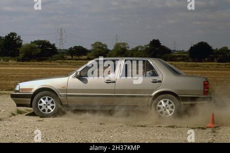 Lancia Advance Driver course avec Pentti Airikkala 8/1990 Banque D'Images