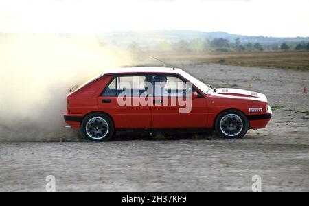 Lancia Advance Driver course avec Pentti Airikkala 8/1990 Banque D'Images