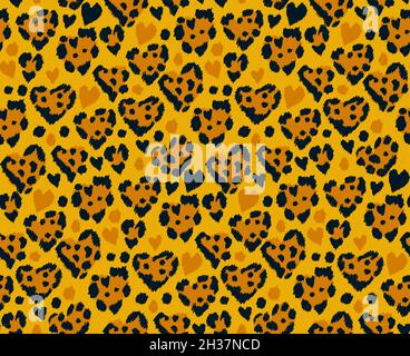 Motif sans coutures avec imprimé léopard, guépard ou jaguar. Illustration de Vecteur